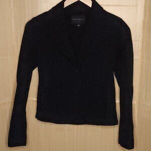 Banana Republic Black White Pinstripe Wool Blend Career Blazer 4